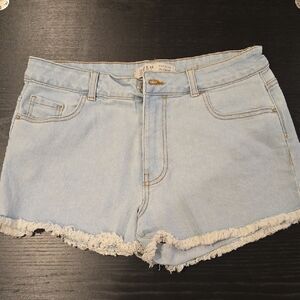 Denim&Co Light Blue Jean Shorts